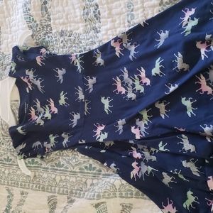 Jumping Beans All-Day-Play Dress Girls size 5 Blue with Unicorn print